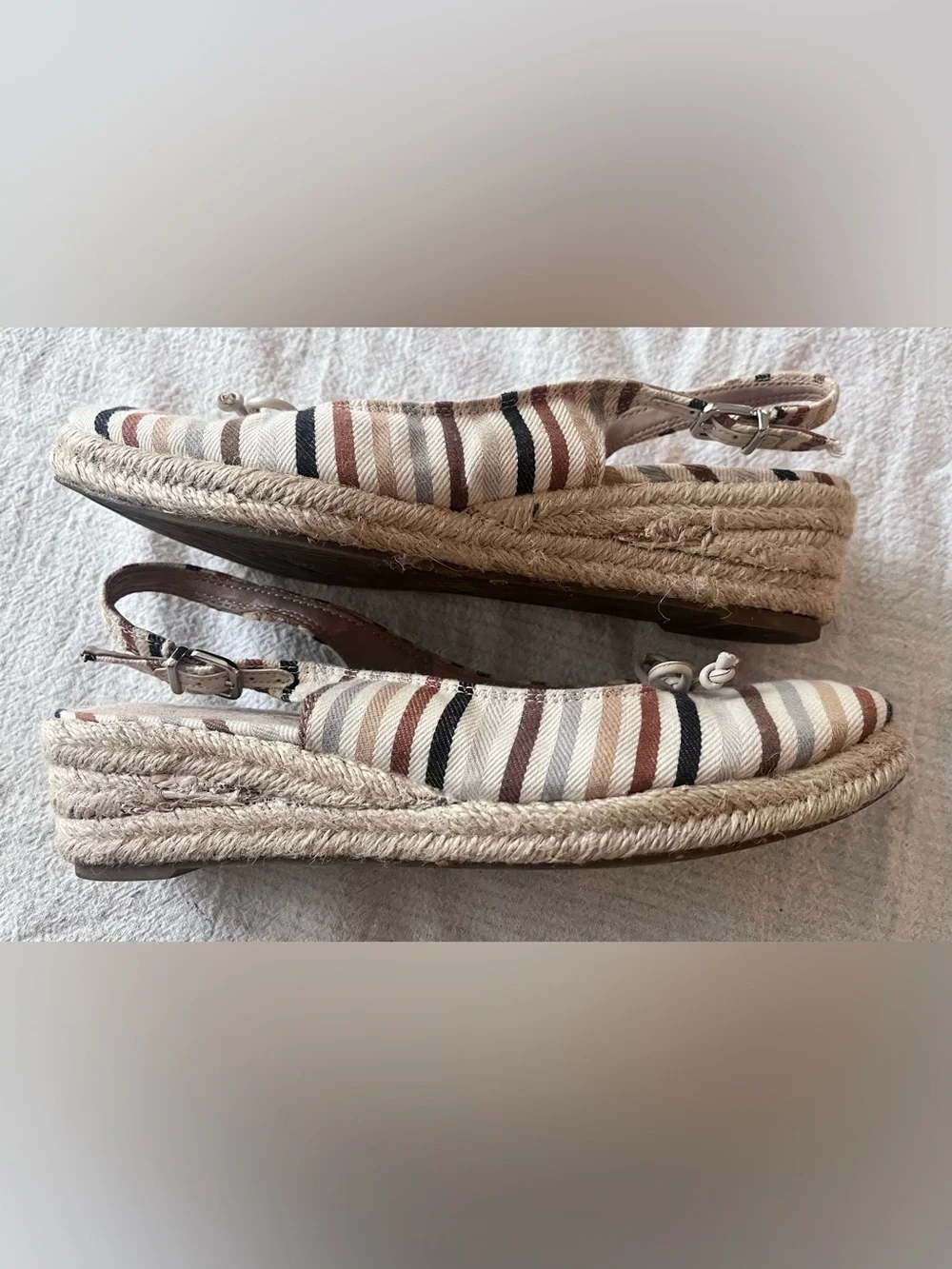 Life Stride striped espadrille bows